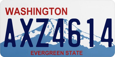 WA license plate AXZ4614