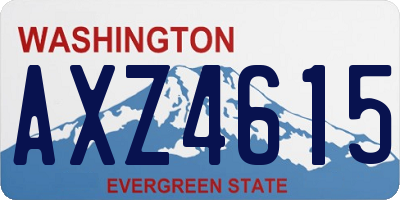 WA license plate AXZ4615