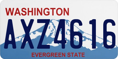 WA license plate AXZ4616