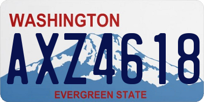 WA license plate AXZ4618