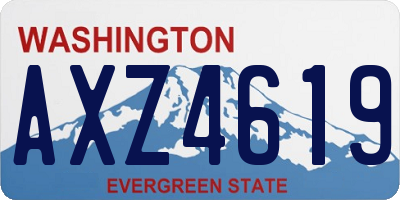 WA license plate AXZ4619