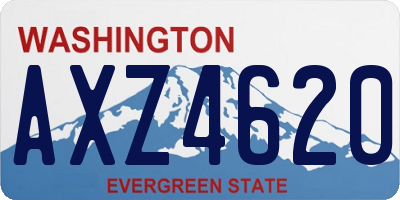 WA license plate AXZ4620