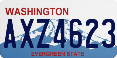 WA license plate AXZ4623