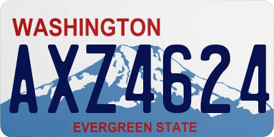 WA license plate AXZ4624