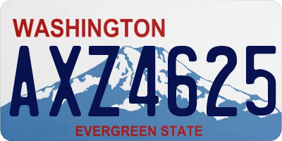 WA license plate AXZ4625
