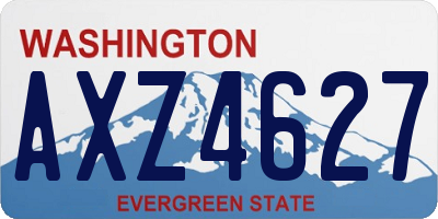 WA license plate AXZ4627