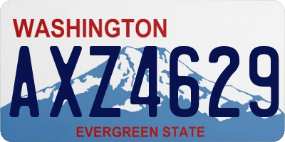 WA license plate AXZ4629