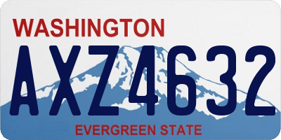 WA license plate AXZ4632