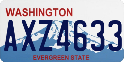 WA license plate AXZ4633
