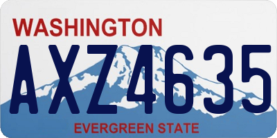WA license plate AXZ4635