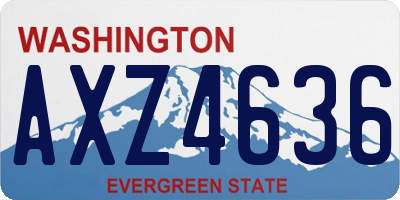 WA license plate AXZ4636
