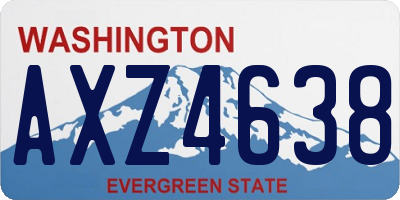 WA license plate AXZ4638