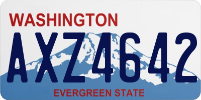 WA license plate AXZ4642