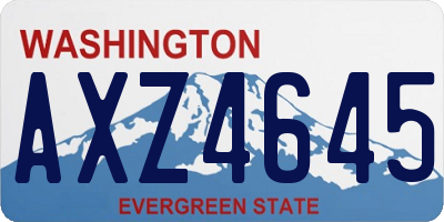 WA license plate AXZ4645