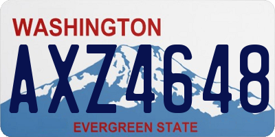 WA license plate AXZ4648