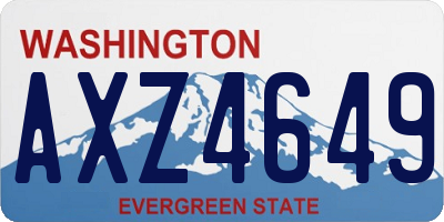 WA license plate AXZ4649