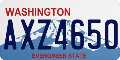 WA license plate AXZ4650