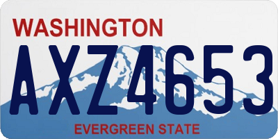 WA license plate AXZ4653