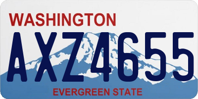 WA license plate AXZ4655