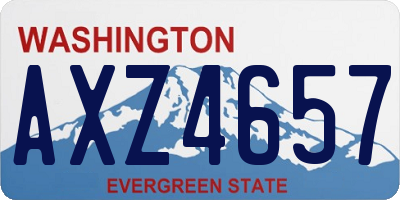 WA license plate AXZ4657
