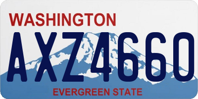WA license plate AXZ4660