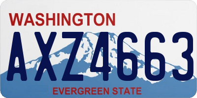 WA license plate AXZ4663