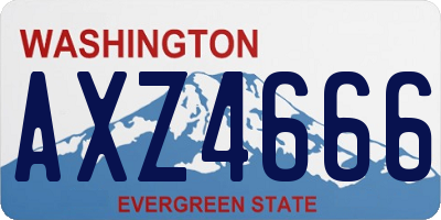 WA license plate AXZ4666