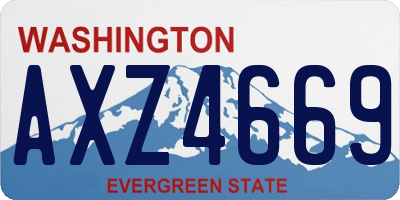 WA license plate AXZ4669