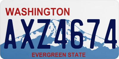 WA license plate AXZ4674