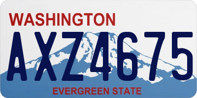 WA license plate AXZ4675