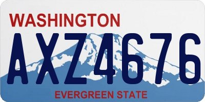 WA license plate AXZ4676