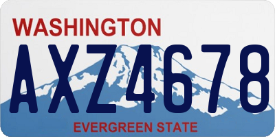 WA license plate AXZ4678