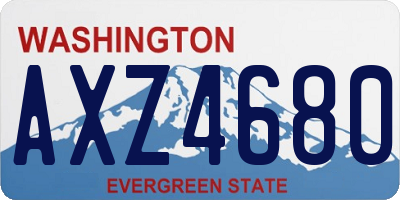WA license plate AXZ4680