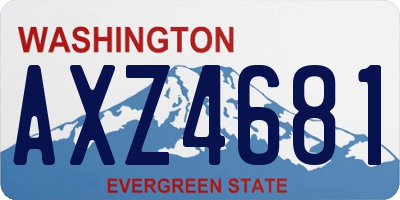 WA license plate AXZ4681