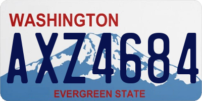 WA license plate AXZ4684