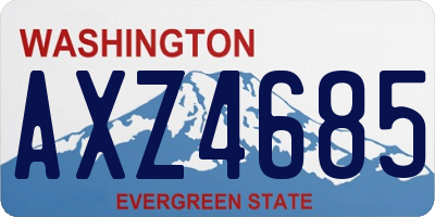 WA license plate AXZ4685
