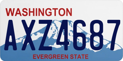 WA license plate AXZ4687