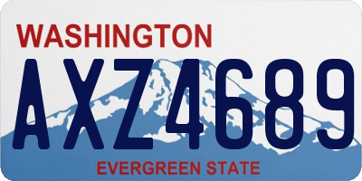 WA license plate AXZ4689