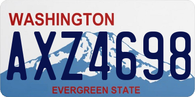 WA license plate AXZ4698
