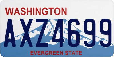 WA license plate AXZ4699