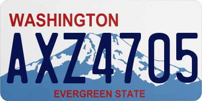 WA license plate AXZ4705