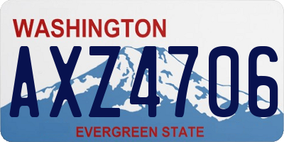 WA license plate AXZ4706