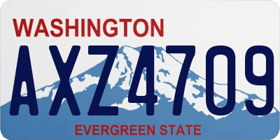 WA license plate AXZ4709
