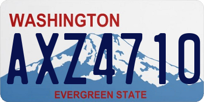 WA license plate AXZ4710