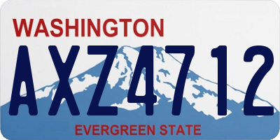 WA license plate AXZ4712