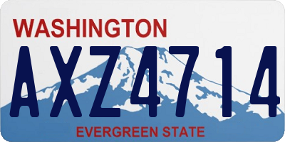 WA license plate AXZ4714