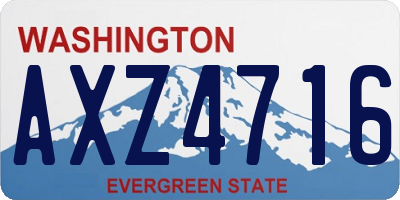 WA license plate AXZ4716