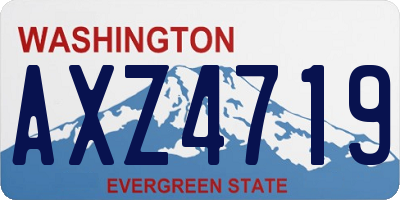WA license plate AXZ4719
