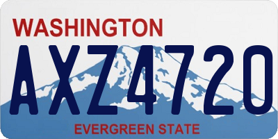 WA license plate AXZ4720