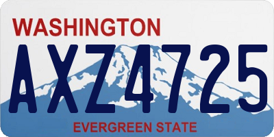 WA license plate AXZ4725